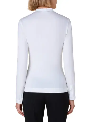 Akris punto Women's Elements Poplin Blouse - White - Size 16 | Thumbnail 5
