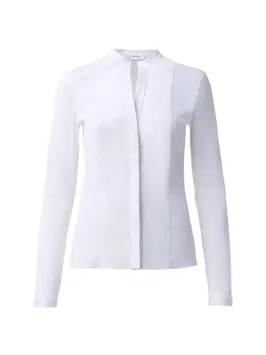 Akris punto Women's Elements Poplin Blouse - White - Size 16 | Thumbnail 1