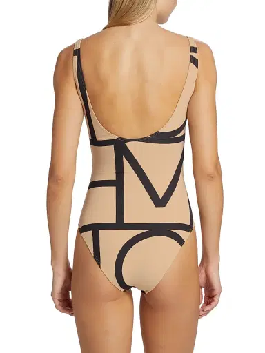 Toteme Women's Monogram One-Piece Swimsuit - Monogram Print | Thumbnail 4