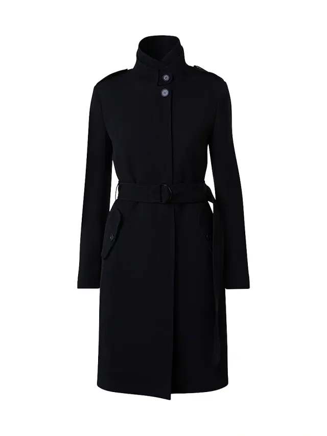 Akris punto Women's Virgin Wool Belted Long Jacket - Black