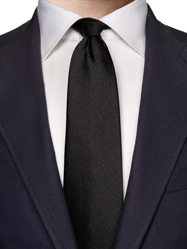 Eton Men's Textured Solid Silk Tie | Thumbnail 2