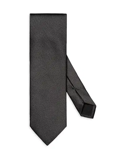 Eton Men's Textured Solid Silk Tie | Thumbnail 4