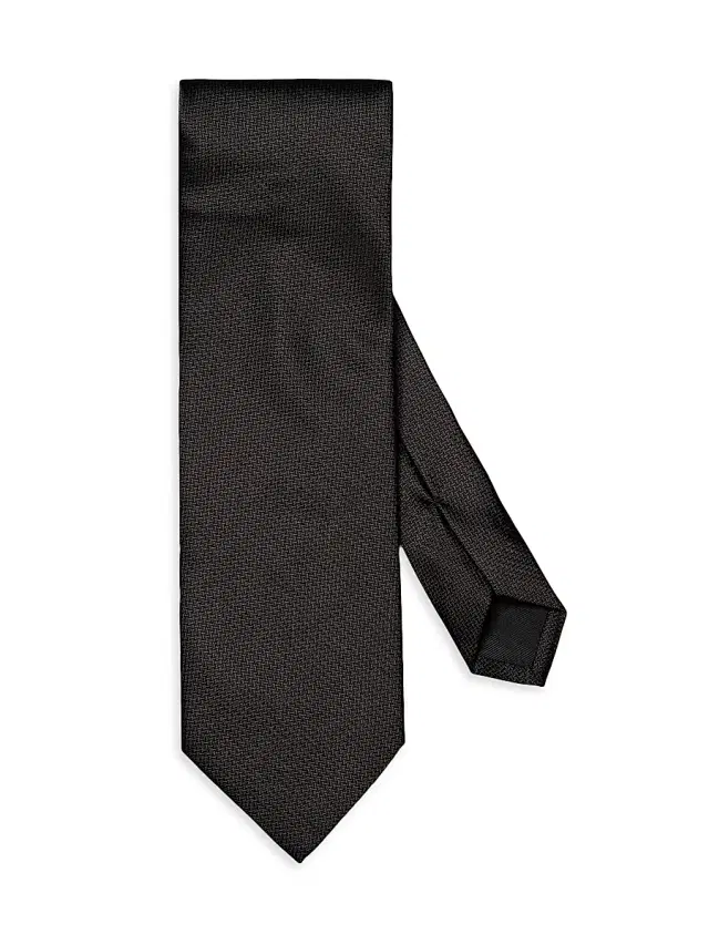 Eton Men's Textured Solid Silk Tie