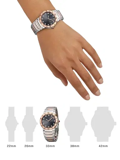 BVLGARI Women's Bvlgari Bvlgari Solotempo Stainless Steel, Rose Gold & Diamond Watch - Rose Gold | Thumbnail 3