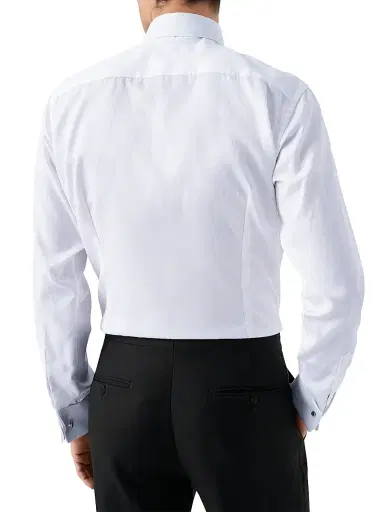 Eton Men's Slim-Fit Diamond Weave Formal Dress Shirt | Thumbnail 4 Eton Men's Slim-Fit Diamond Weave Formal Dress Shirt | Thumbnail 4