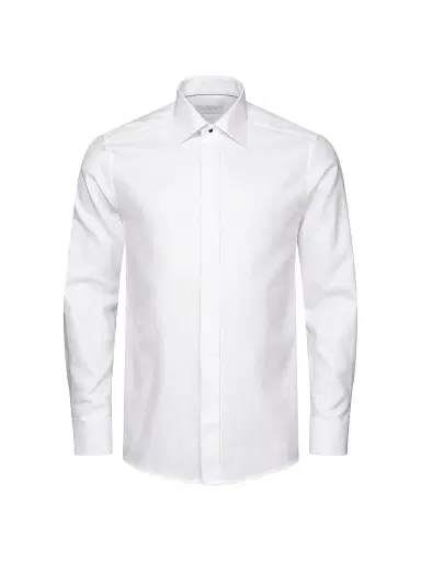 Eton Men's Contemporary-Fit Semi Solid Dobby Shirt - White - Size 18.5 | Thumbnail 2 Eton Men's Contemporary-Fit Semi Solid Dobby Shirt - White - Size 18.5 | Thumbnail 2