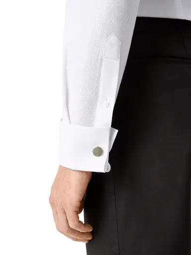 Eton Men's Contemporary-Fit Semi Solid Dobby Shirt - White - Size 18.5 | Thumbnail 6 Eton Men's Contemporary-Fit Semi Solid Dobby Shirt - White - Size 18.5 | Thumbnail 6