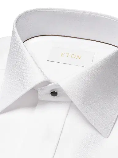 Eton Men's Contemporary-Fit Semi Solid Dobby Shirt - White - Size 18.5 | Thumbnail 7 Eton Men's Contemporary-Fit Semi Solid Dobby Shirt - White - Size 18.5 | Thumbnail 7