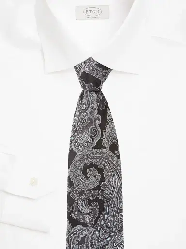 Eton Men's Paisley Silk Tie | Thumbnail 2