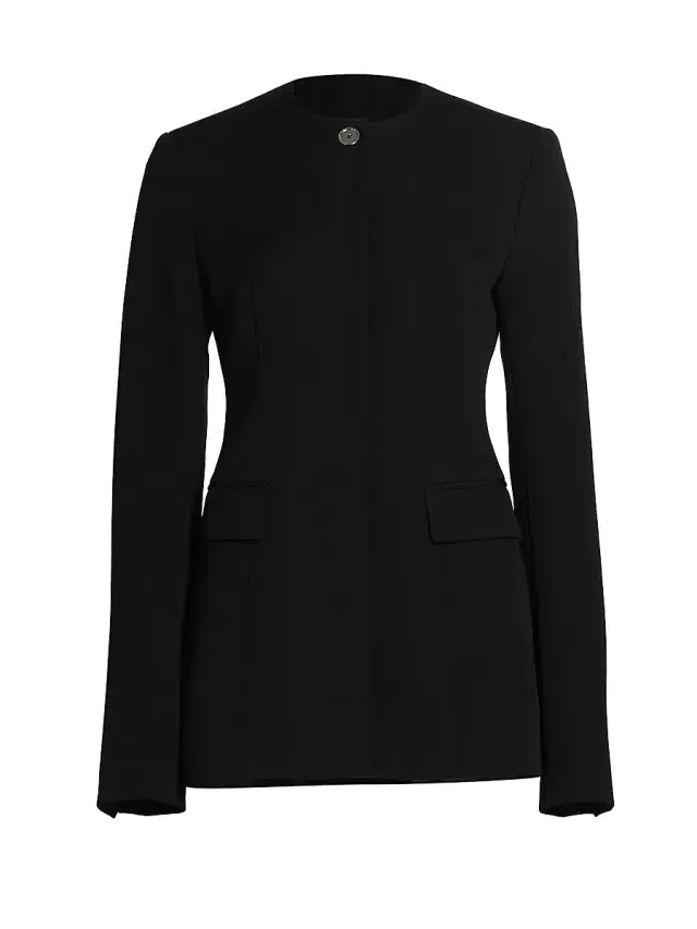 Toteme Women's Collarless Cinched Jacket - Black