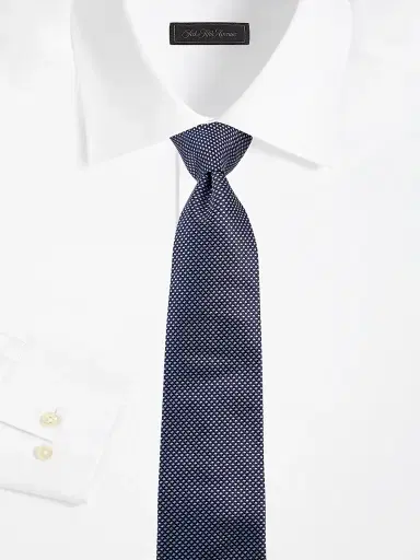 Eton Men's Polka Dot Silk Tie - Blue | Thumbnail 2