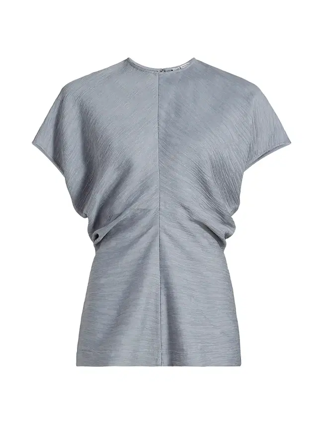 Women's Crinkled Slouch-Waist Top - Mistral