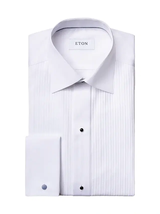 Eton Men's Classic-Fit Pleated Bib Formal Shirt - White
