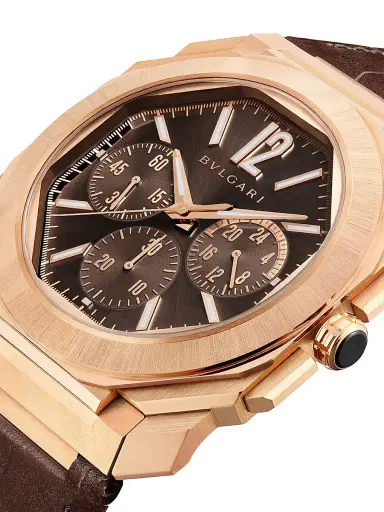 BVLGARI Men's Octo Finissimo 18K Rose Gold & Alligator Leather Chronograph Watch - Brown | Thumbnail 6 BVLGARI Men's Octo Finissimo 18K Rose Gold & Alligator Leather Chronograph Watch - Brown | Thumbnail 6