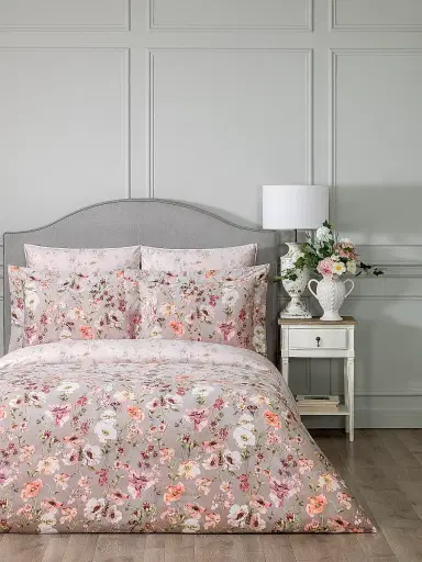 Togas Henrietta Duvet Cover & Sham Collection - Pink Beige White King | Thumbnail 1 Togas Henrietta Duvet Cover & Sham Collection - Pink Beige White King | Thumbnail 1