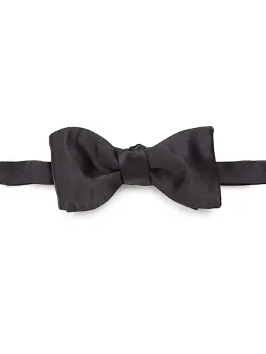 Eton Men's Solid Silk Self-Tied Bow Tie - Black | Thumbnail 1 Eton Men's Solid Silk Self-Tied Bow Tie - Black | Thumbnail 1