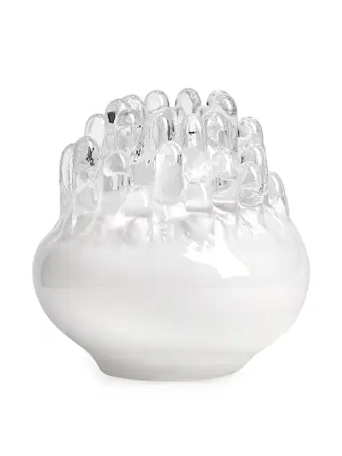 Kosta Boda Polar Glass Votive Holder - White - Size Large | Thumbnail 2 Kosta Boda Polar Glass Votive Holder - White - Size Large | Thumbnail 2