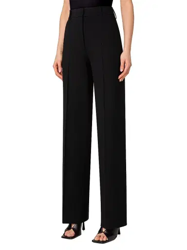 Akris punto Women's Chiaro Wide-Leg Trousers - Black - Size 16 | Thumbnail 3