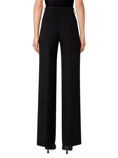 Akris punto Women's Chiaro Wide-Leg Trousers - Black - Size 16 | Thumbnail 4