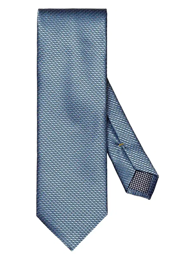 Men's Geometric Silk Tie - Blue
