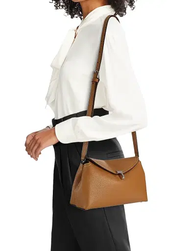 TOTEME Women's T-Lock Leather Clutch | Thumbnail 2