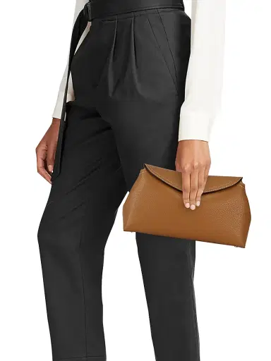 TOTEME Women's T-Lock Leather Clutch | Thumbnail 3