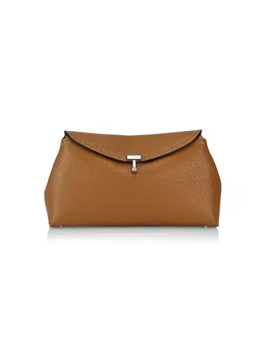 TOTEME Women's T-Lock Leather Clutch | Thumbnail 1