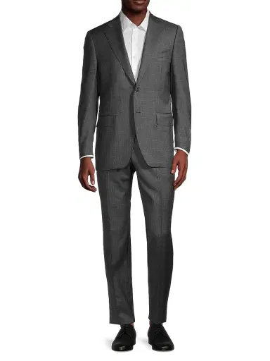 Canali Men's Siena Wool Single-Breasted Suit - Dark Grey | Thumbnail 2
