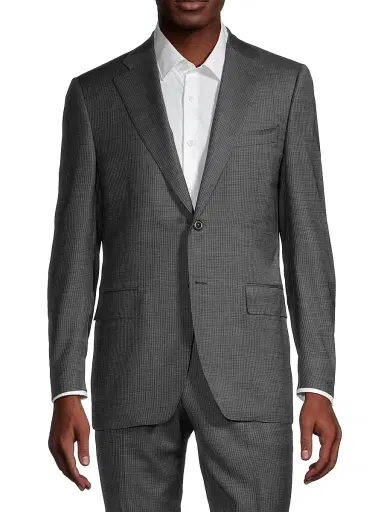 Canali Men's Siena Wool Single-Breasted Suit - Dark Grey | Thumbnail 3