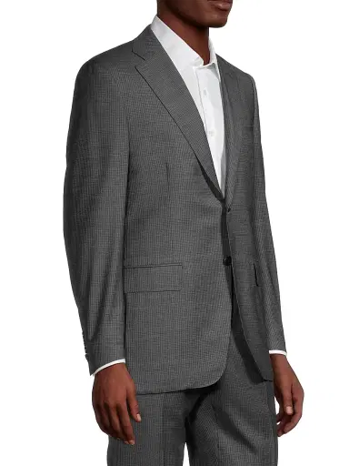 Canali Men's Siena Wool Single-Breasted Suit - Dark Grey | Thumbnail 4
