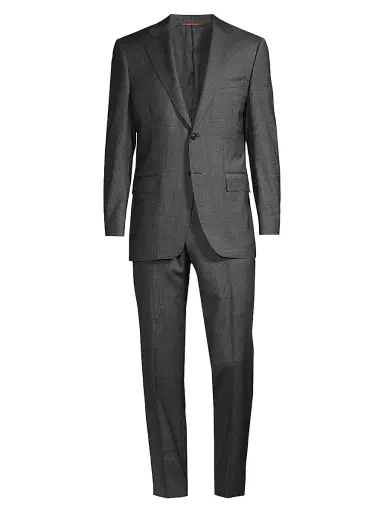 Canali Men's Siena Wool Single-Breasted Suit - Dark Grey | Thumbnail 1