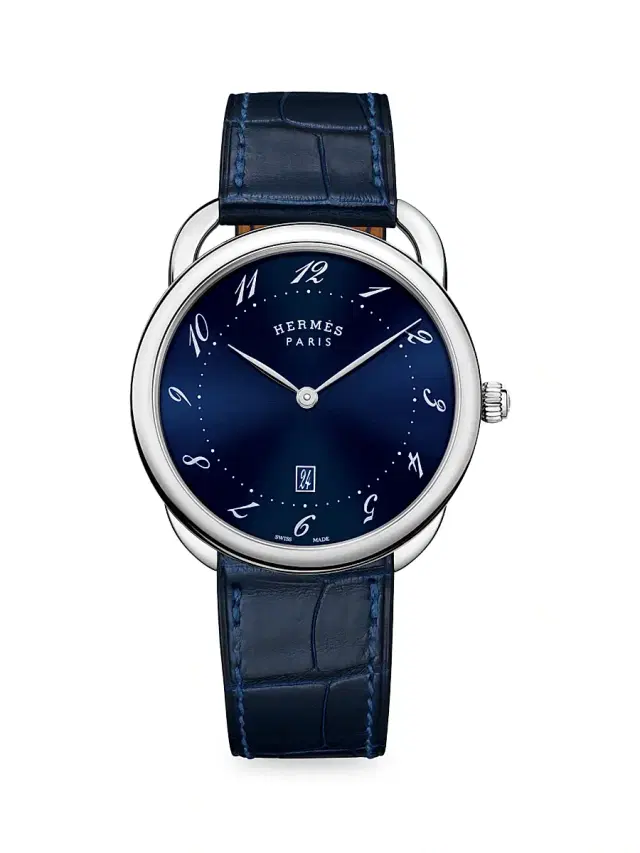 Women's Arceau 40MM Stainless Steel & Alligator Strap Watch - Navy