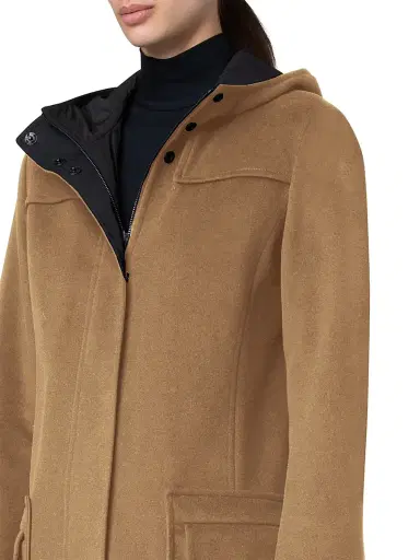 Akris punto Women's Duffel Reversible Coat - Malt Black - Size 16 | Thumbnail 15