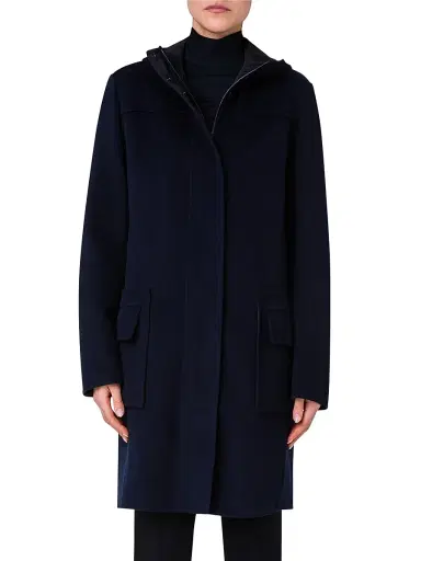 Akris punto Women's Duffel Reversible Coat - Malt Black - Size 16 | Thumbnail 3
