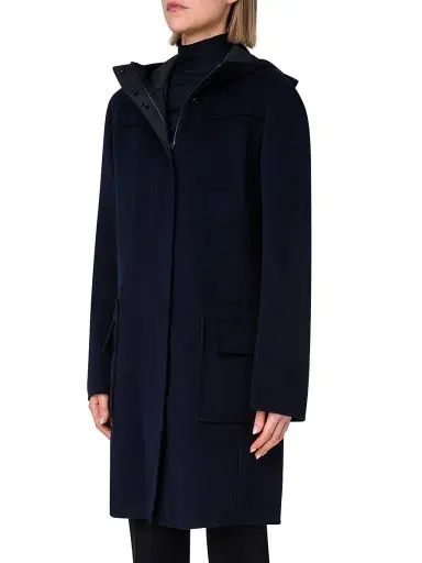 Akris punto Women's Duffel Reversible Coat - Malt Black - Size 16 | Thumbnail 4