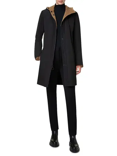 Akris punto Women's Duffel Reversible Coat - Malt Black - Size 16 | Thumbnail 7