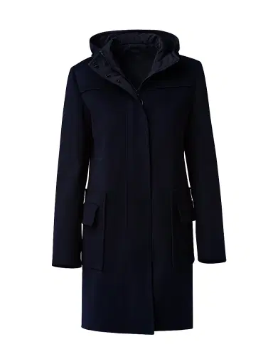 Akris punto Women's Duffel Reversible Coat - Malt Black - Size 16 | Thumbnail 1