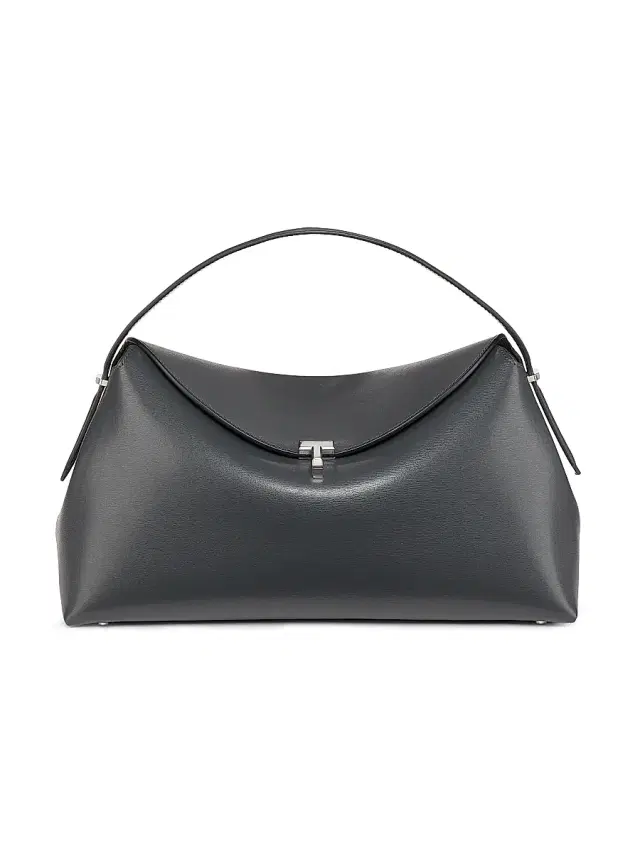 Women's T-Lock Leather Top-Handle Bag - Shark
