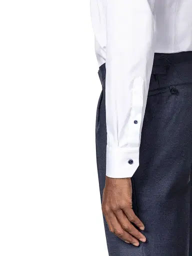 Eton Men's Contemporary Fit Twill Shirt - White - Size 15 | Thumbnail 3