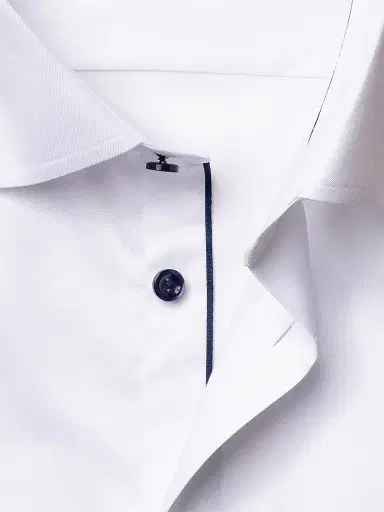 Eton Men's Contemporary Fit Twill Shirt - White - Size 15 | Thumbnail 5
