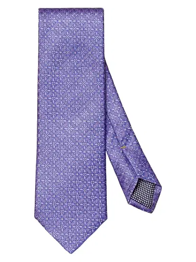 Eton Men's Floral Silk Tie - Purple | Thumbnail 1