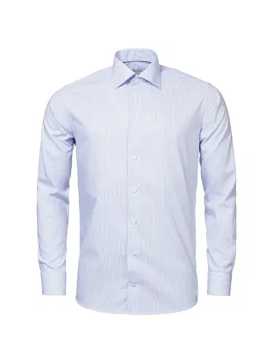 Eton Men's Slim-Fit Fine Striped Dress Shirt - Blue - Size 17.5 | Thumbnail 3 Eton Men's Slim-Fit Fine Striped Dress Shirt - Blue - Size 17.5 | Thumbnail 3