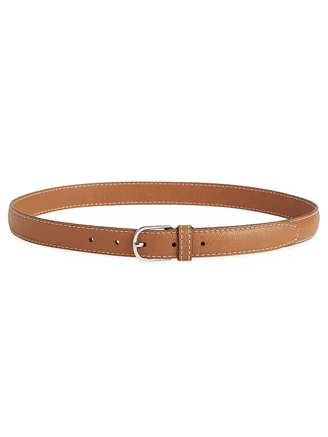Toteme Women's Slim Trouser Leather Belt - Tan