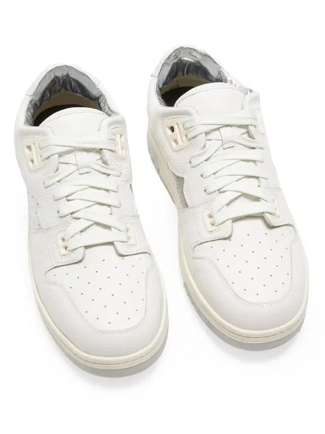 Men's Leather Low-Top Sneakers - White