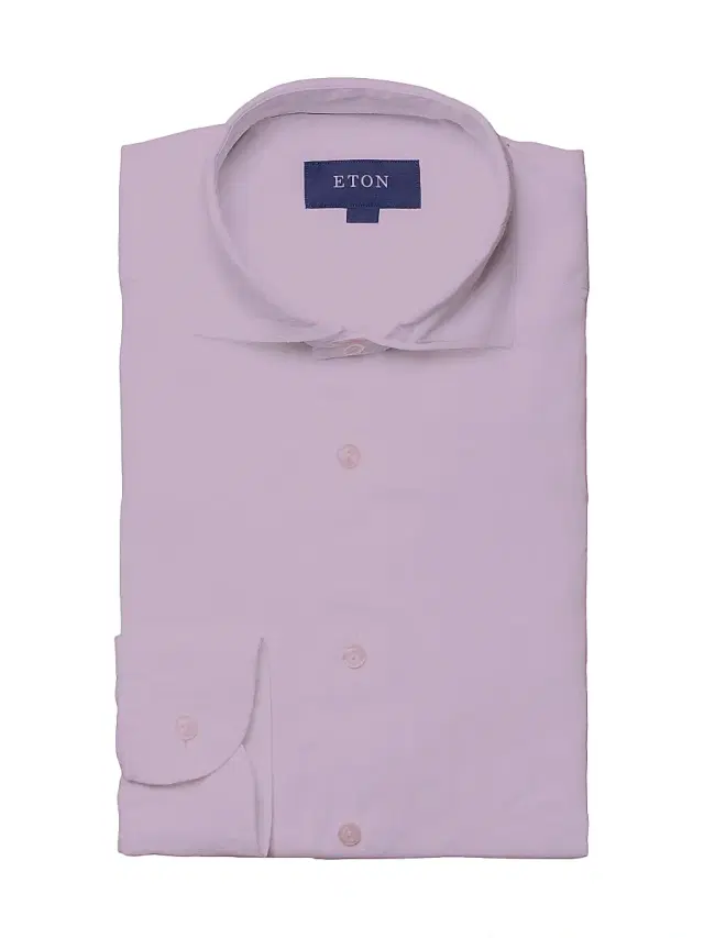 Men's Contemporary-Fit Linen Shirt - Purple