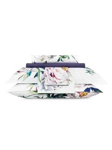 Togas Peonia Duvet Cover & Sham Collection - White Purple Blue Green King | Thumbnail 2
