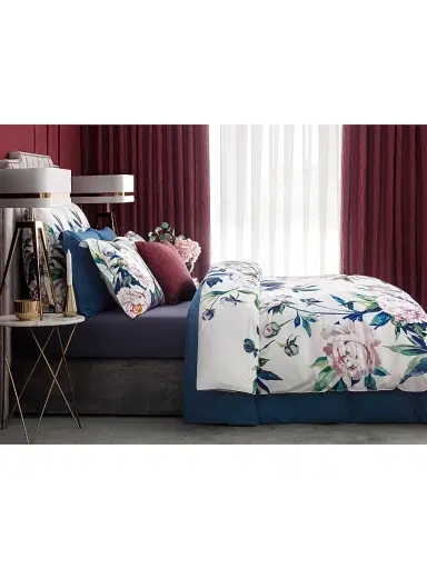 Togas Peonia Duvet Cover & Sham Collection - White Purple Blue Green King | Thumbnail 7