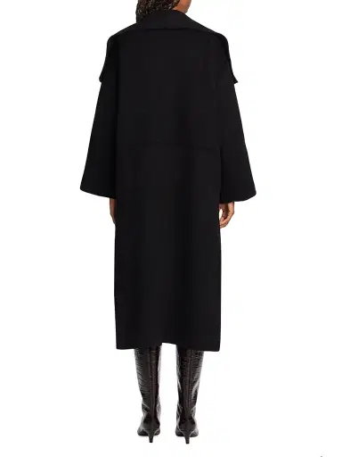 TOTEME Women's Open-Front Wool Coat - Black - Size Large | Thumbnail 5 TOTEME Women's Open-Front Wool Coat - Black - Size Large | Thumbnail 5