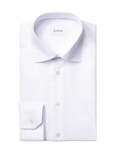 Eton Men's Contemporary-Fit Diagonal Stripe Dress Shirt - White | Thumbnail 1 Eton Men's Contemporary-Fit Diagonal Stripe Dress Shirt - White | Thumbnail 1