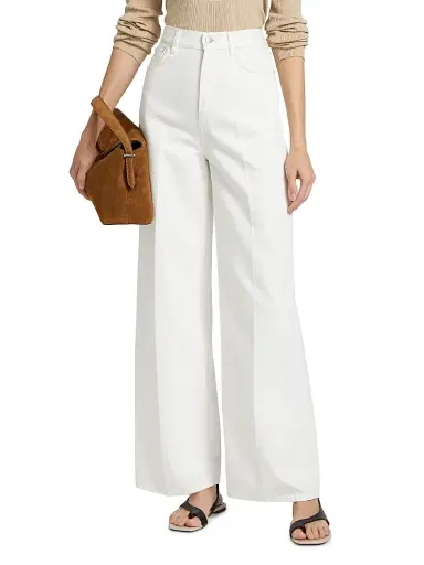 Toteme Women's High-Rise Wide-Leg Jeans - White | Thumbnail 3
